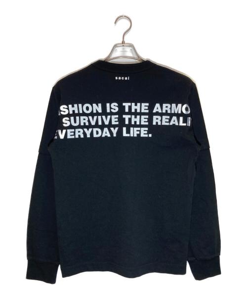 sacai（サカイ）sacai (サカイ) カットソー ブラック サイズ:SIZE 1の古着・服飾アイテム
