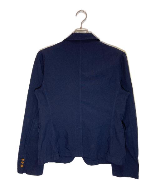 COMME des GARCONS COMME des GARCONS（コムデギャルソン コムデギャルソン）COMME des GARCONS COMME des GARCONS (コムデギャルソン コムデギャルソン) Polyester Round Collar 4B Jacket ネイビー サイズ:Mの古着・服飾アイテム