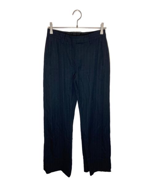 Acne studios（アクネ ストゥディオズ）ACNE STUDIOS (アクネ ストゥディオズ) ストライプフレアスラックス ネイビー サイズ:SIZE 32の古着・服飾アイテム