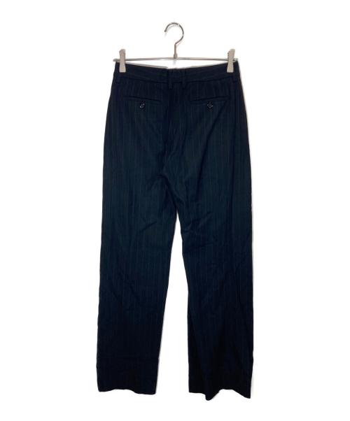 Acne studios（アクネ ストゥディオズ）ACNE STUDIOS (アクネ ストゥディオズ) ストライプフレアスラックス ネイビー サイズ:SIZE 32の古着・服飾アイテム