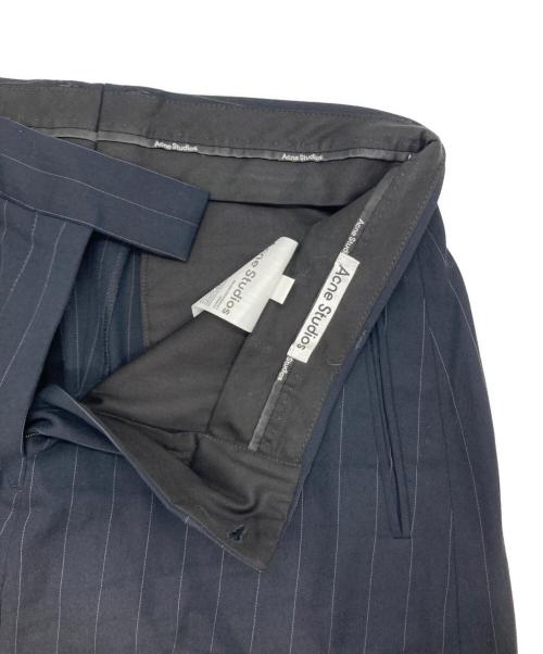 Acne studios（アクネ ストゥディオズ）ACNE STUDIOS (アクネ ストゥディオズ) ストライプフレアスラックス ネイビー サイズ:SIZE 32の古着・服飾アイテム