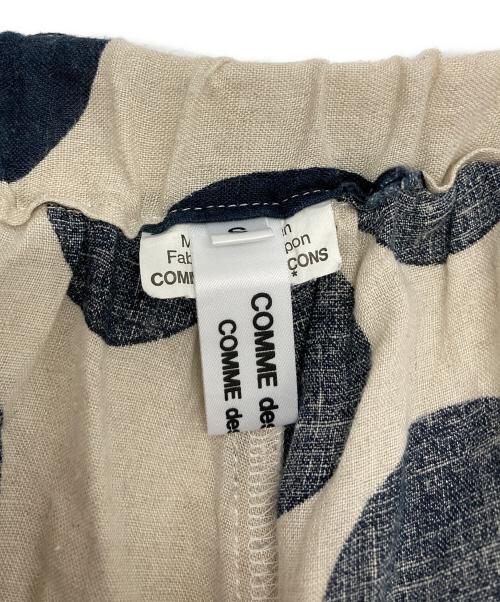 COMME des GARCONS COMME des GARCONS（コムデギャルソン コムデギャルソン）COMME des GARCONS COMME des GARCONS (コムデギャルソン コムデギャルソン) リネンドットパンツ ブラック×ベージュ サイズ:SIZE Sの古着・服飾アイテム