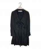 COMME des GARCONS COMME des GARCONSコムデギャルソン コムデギャルソン）の古着「リネンロングコート」｜ブラック