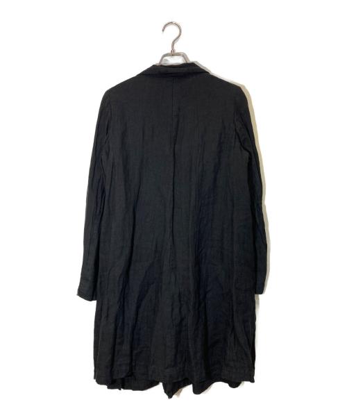 COMME des GARCONS COMME des GARCONS（コムデギャルソン コムデギャルソン）COMME des GARCONS COMME des GARCONS (コムデギャルソン コムデギャルソン) リネンロングコート ブラック サイズ:Sの古着・服飾アイテム