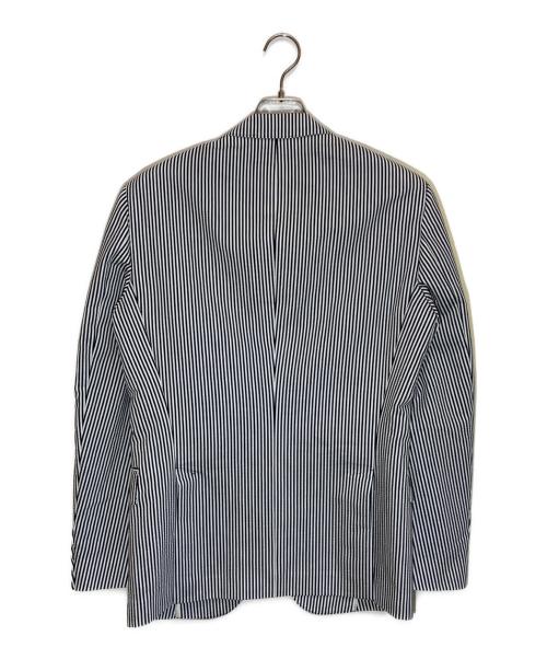 BOSS HUGO BOSS（ボス ヒューゴボス）BOSS HUGO BOSS (ボス ヒューゴボス) シアサッカージャケット ブルー×ホワイト サイズ:48の古着・服飾アイテム