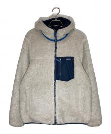Patagonia（パタゴニア）の古着「キッズ・リバーシブル・レディ・フレディ・フーディ」｜ベージュ×ネイビー