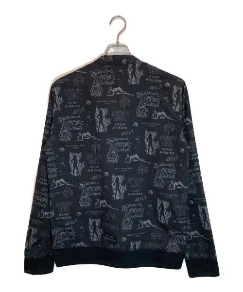 Hysteric Glamour（ヒステリックグラマー）Hysteric Glamour (ヒステリックグラマー) DEVILS COCKTAIL総柄カーディガン ブラック サイズ:Sの古着・服飾アイテム