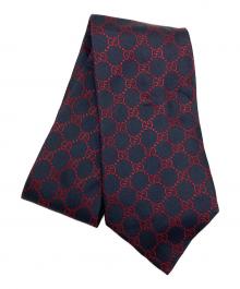 GUCCI（グッチ）の古着「シルクネクタイ」｜ブラック×レッド