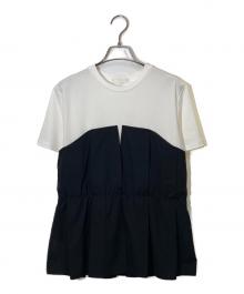 自由区（ジユウク）の古着「ビスチェコンビ Tシャツ」｜ホワイト×ブラック
