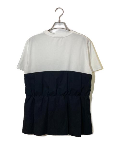 自由区（ジユウク）自由区 (ジユウク) ビスチェコンビ Tシャツ ホワイト×ブラック サイズ:SIZE 38の古着・服飾アイテム
