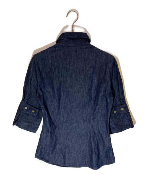 Vivienne Westwood（ヴィヴィアンウエストウッド）Vivienne Westwood (ヴィヴィアンウエストウッド) ラウンドカラーデニムシャツ インディゴ サイズ:SIZE 38の古着・服飾アイテム