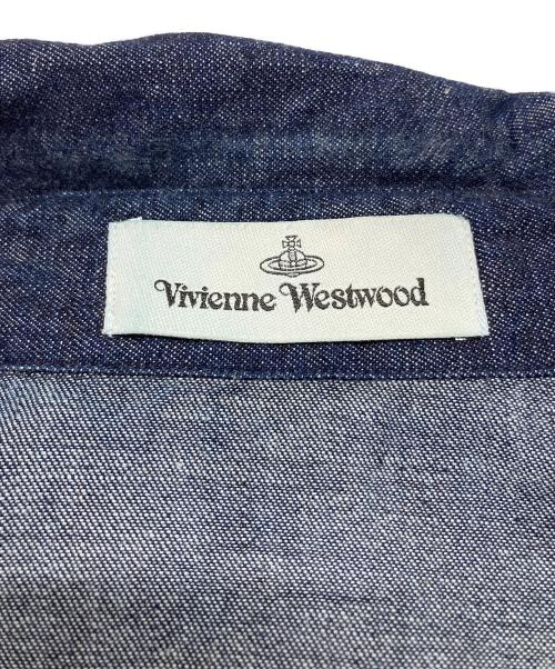 Vivienne Westwood（ヴィヴィアンウエストウッド）Vivienne Westwood (ヴィヴィアンウエストウッド) ラウンドカラーデニムシャツ インディゴ サイズ:SIZE 38の古着・服飾アイテム