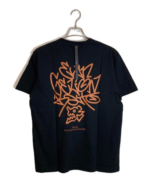 wjk（ダブルジェイケー）wjk (ダブルジェイケー) EVAコラボTシャツ ブラック サイズ:Ⅿの古着・服飾アイテム