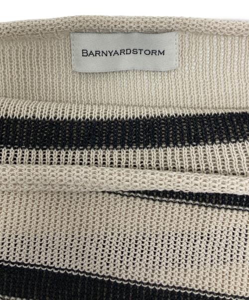 BARNYARDSTORM（バンヤードストーム）BARNYARDSTORM (バンヤードストーム) ボーダーペーパーニット ベージュ×ブラック サイズ:SIZE Freeの古着・服飾アイテム