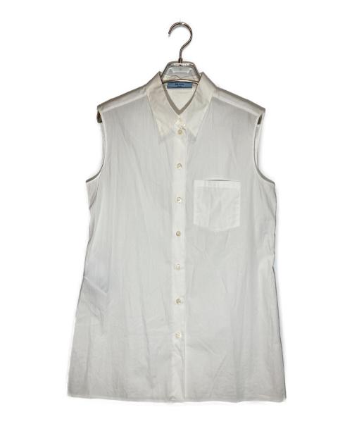 PRADA（プラダ）PRADA (プラダ) ノースリーブシャツ ホワイト サイズ:40の古着・服飾アイテム