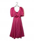 Kate Spadeケイトスペード）の古着「Twist Bodice Puff Sleeve Dress」｜ピンク