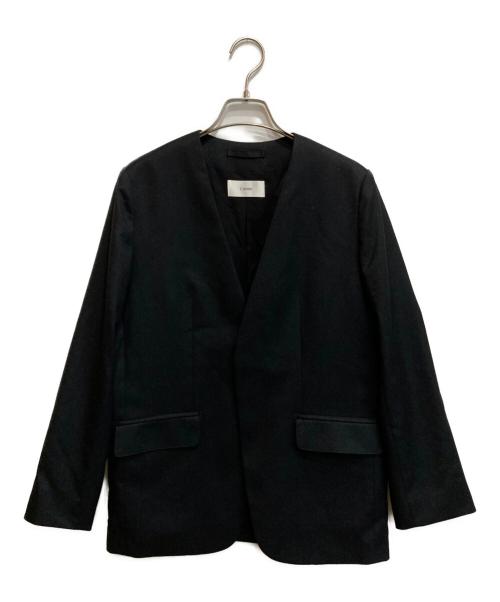 cornier（コルニエ）Cornier (コルニエ) Super130's WORSTED WOOL LIGHT MILLED NO COLLAR JACKET グレー サイズ:Sの古着・服飾アイテム