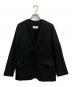 Cornier（コルニエ）の古着「Super130's WORSTED WOOL LIGHT MILLED NO COLLAR JACKET」｜グレー