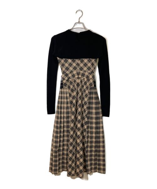 AND MARY（アンドマリー）AND MARY (アンドマリー) Nadia check long dress ブラック サイズ:SIZE Freeの古着・服飾アイテム