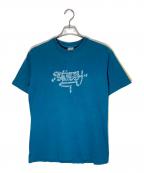 stussyステューシー）の古着「オールドプリントTシャツ」｜ブルー