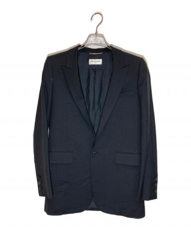 SAINT LAURENT - SAINT LAURENT PARIS サンローランパリ カットオフ ピークドラペル ノースリーブ ウール ジャケット ベスト ブラック 472854 Y239W 中古・古着通販】Saint Laurent Paris (サンローランパリ) テーラード