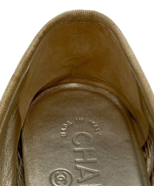 CHANEL（シャネル）CHANEL (シャネル) バレリーナパンプス ゴールド サイズ:SIZE 37Cの古着・服飾アイテム
