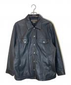 JONES JEANSジョーンズ ジーンズ）の古着「レザージャケット」｜ブラック