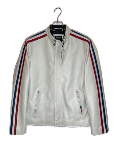 【未使用】Schott クラシックレーサー グローブ　ショット　ホワイト 中古・古着通販】Schott (ショット) クラシックレーサージャケット