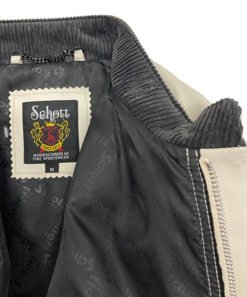 Schott（ショット）Schott (ショット) クラシックレーサージャケット ホワイト サイズ:Ⅿの古着・服飾アイテム