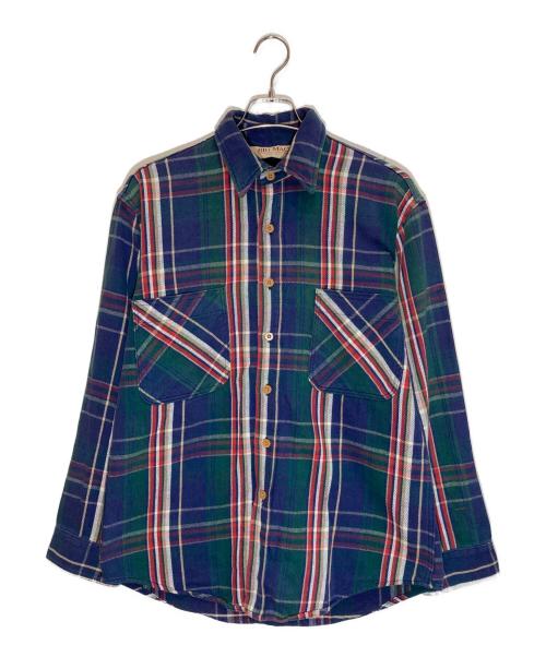 big mac（ビッグマック）BIG MAC (ビッグマック) チェックネルシャツ ネイビー サイズ:Ⅿの古着・服飾アイテム