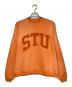 stussy（ステューシー）の古着「STU Applique crew」｜オレンジ