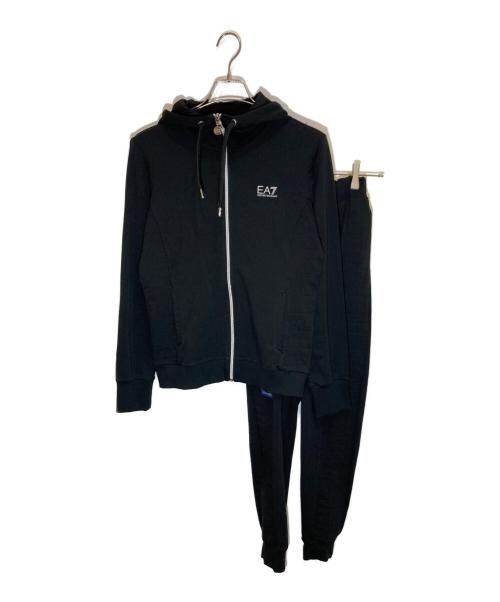 EA7（イーエーセブン）EA7 (イーエーセブン) パーカーセットアップ ブラック サイズ:Lの古着・服飾アイテム