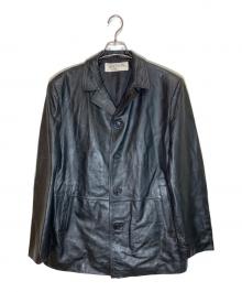 BALMAIN（バルマン）の古着「レザーハーフコート」｜ブラック