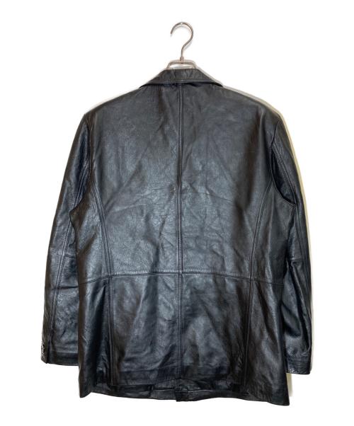 BALMAIN（バルマン）BALMAIN (バルマン) レザーハーフコート ブラック サイズ:Lの古着・服飾アイテム