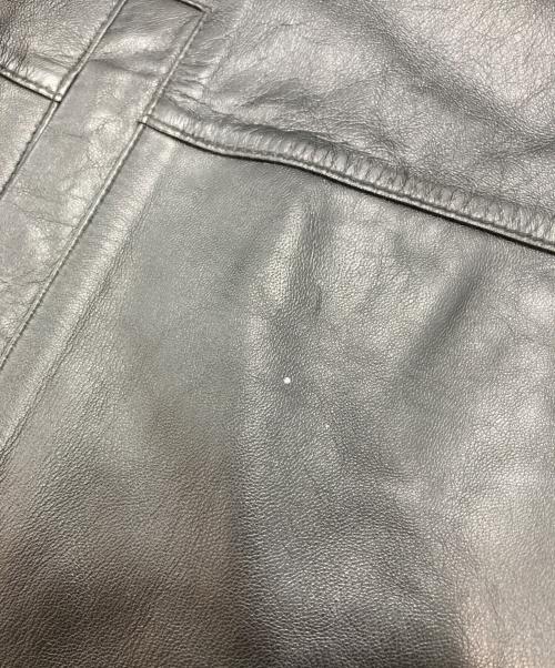 BALMAIN（バルマン）BALMAIN (バルマン) レザーハーフコート ブラック サイズ:Lの古着・服飾アイテム
