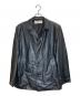 BALMAIN（バルマン）の古着「レザーハーフコート」｜ブラック