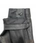 中古・古着 BALMAIN (バルマン) レザーハーフコート ブラック サイズ:L：14000円