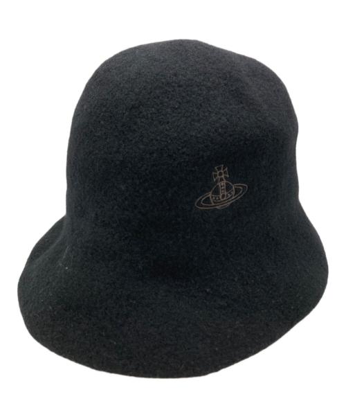 Vivienne Westwood（ヴィヴィアンウエストウッド）Vivienne Westwood (ヴィヴィアンウエストウッド) ウールバケットハット ブラック サイズ:SIZE M-Sの古着・服飾アイテム
