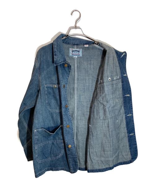 HOUSTON（ヒューストン）HOUSTON (ヒューストン) デニムカバーオール インディゴ サイズ:SIZE 40Rの古着・服飾アイテム