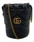 GUCCI（グッチ）の古着「GGマーモント スモール バケットバッグ」｜ブラック