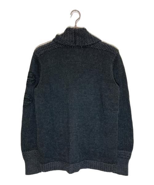 POLO RALPH LAUREN（ポロ・ラルフローレン）POLO RALPH LAUREN (ポロ・ラルフローレン) インディアンヘッドパッチショールカーディガン グレー サイズ:S 未使用品の古着・服飾アイテム