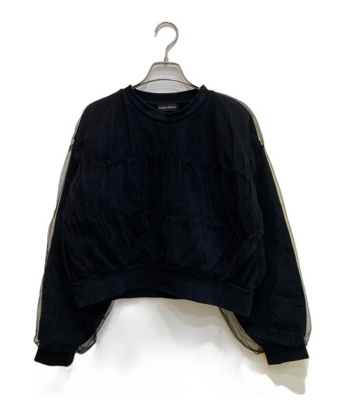 MAISON SPECIAL（メゾンスペシャル）MAISON SPECIAL (メゾンスペシャル) Tulle Layered Sweatshirt ブラック サイズ:SIZE Freeの古着・服飾アイテム