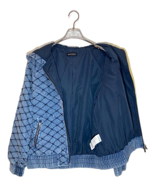 MAISON SPECIAL（メゾンスペシャル）MAISON SPECIAL (メゾンスペシャル) Diamond Beads Embroidery Denim Hoodie ブルー サイズ:SIZE Freeの古着・服飾アイテム
