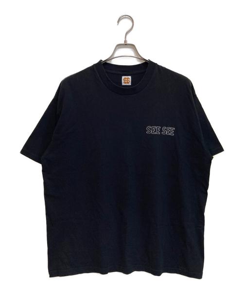 SEESEE（シーシー）SEESEE (シーシー) プリントTシャツ ブラック サイズ:SIZE Lの古着・服飾アイテム