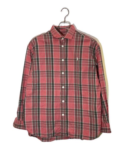 POLO RALPH LAUREN（ポロ・ラルフローレン）POLO RALPH LAUREN (ポロ・ラルフローレン) リラックスフィットチェックコットンツイルシャツ ピンク サイズ:Ⅿの古着・服飾アイテム