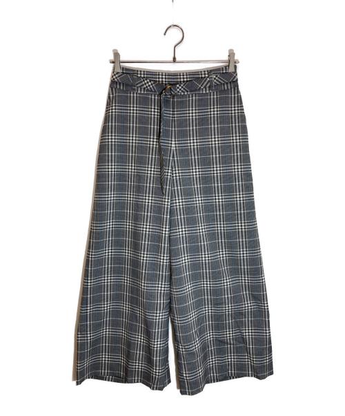 BLUE LABEL CRESTBRIDGE（ブルーレーベルクレストブリッジ）BLUE LABEL CRESTBRIDGE (ブルーレーベルクレストブリッジ) ワイドパンツ グレー サイズ:SIZE 38の古着・服飾アイテム