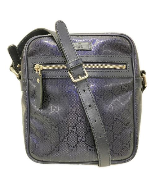 GUCCI（グッチ）GUCCI (グッチ) GGインプリメショルダーバッグ ネイビーの古着・服飾アイテム