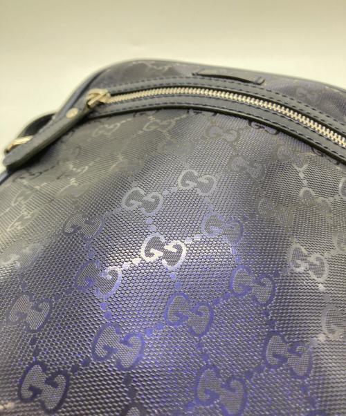 GUCCI（グッチ）GUCCI (グッチ) GGインプリメショルダーバッグ ネイビーの古着・服飾アイテム