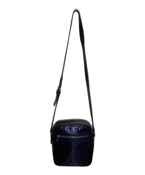 GUCCI（グッチ）GUCCI (グッチ) GGインプリメショルダーバッグ ネイビーの古着・服飾アイテム