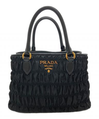 中古・古着通販】PRADA (プラダ) ギャザー2WAYショルダーバッグ